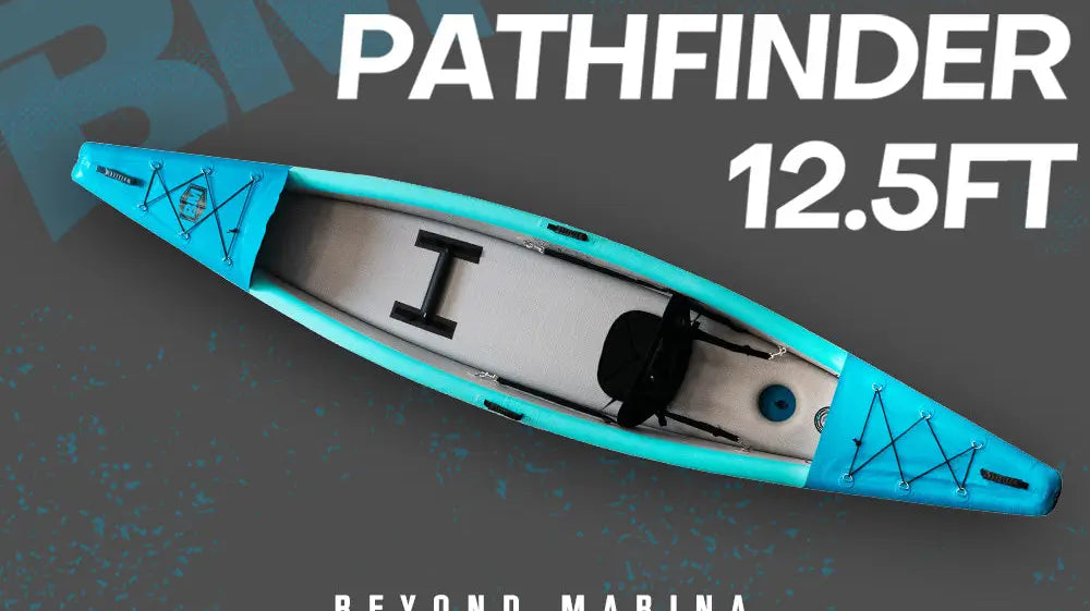 Turquoise and gray inflatable kayak ideal for Okefenokee National Wildlife adventure