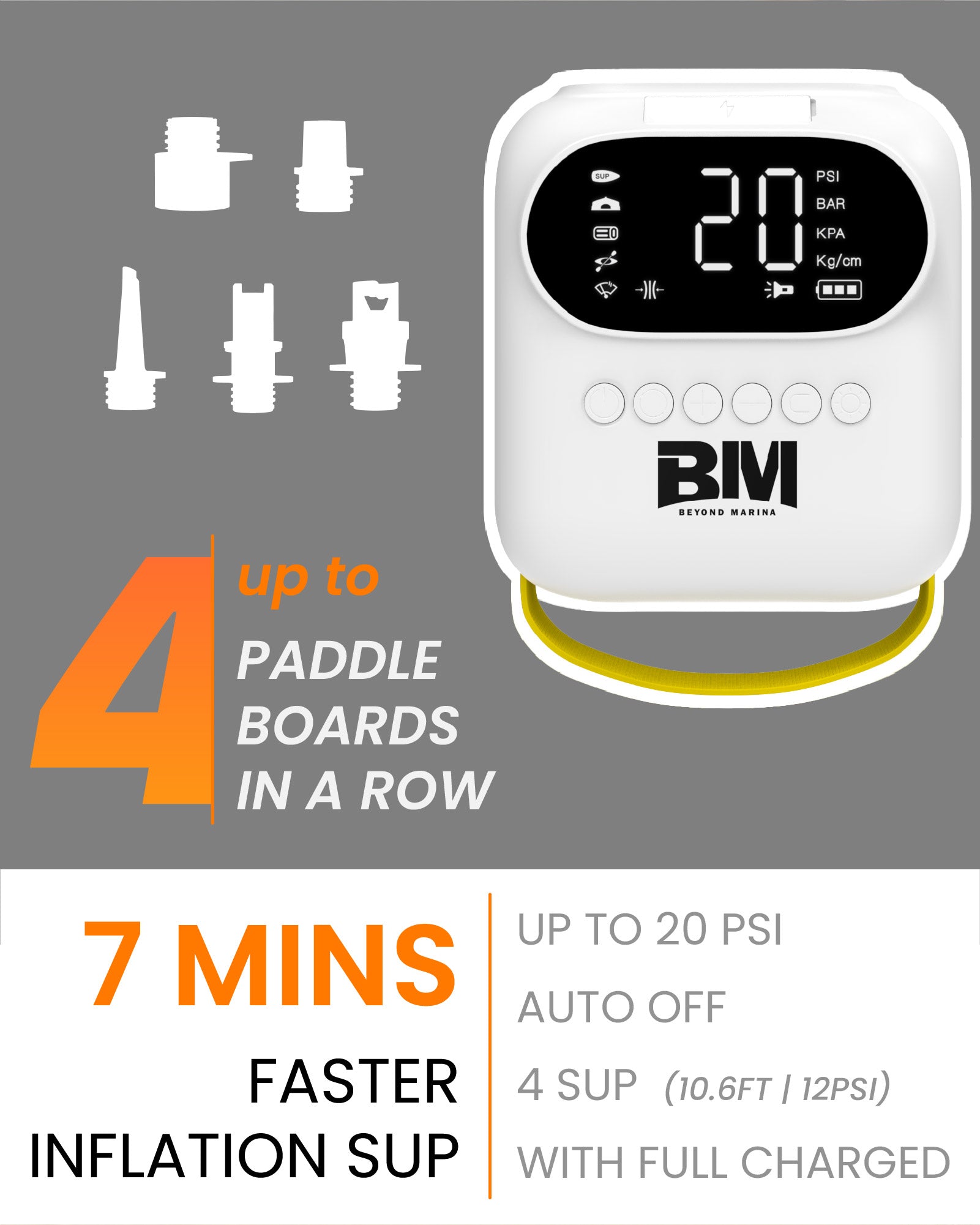 Rechargeable Electric Pump 20 PSI with 5200 mAh Battery - BEYOND MARINA