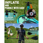 Inflatable paddle board with pump and adjustable paddle for EPIC 10’6 ISUP paddle board