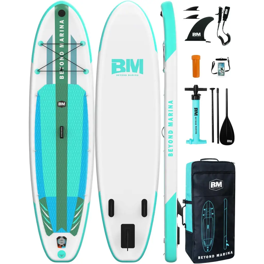 Inflatable paddle board with accessories, EPIC 10’6 Classic ISUP paddle board for water sports