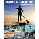 Versatile 10’6 Inflatable Paddle Board in vibrant colors with ultralight material fusion tech