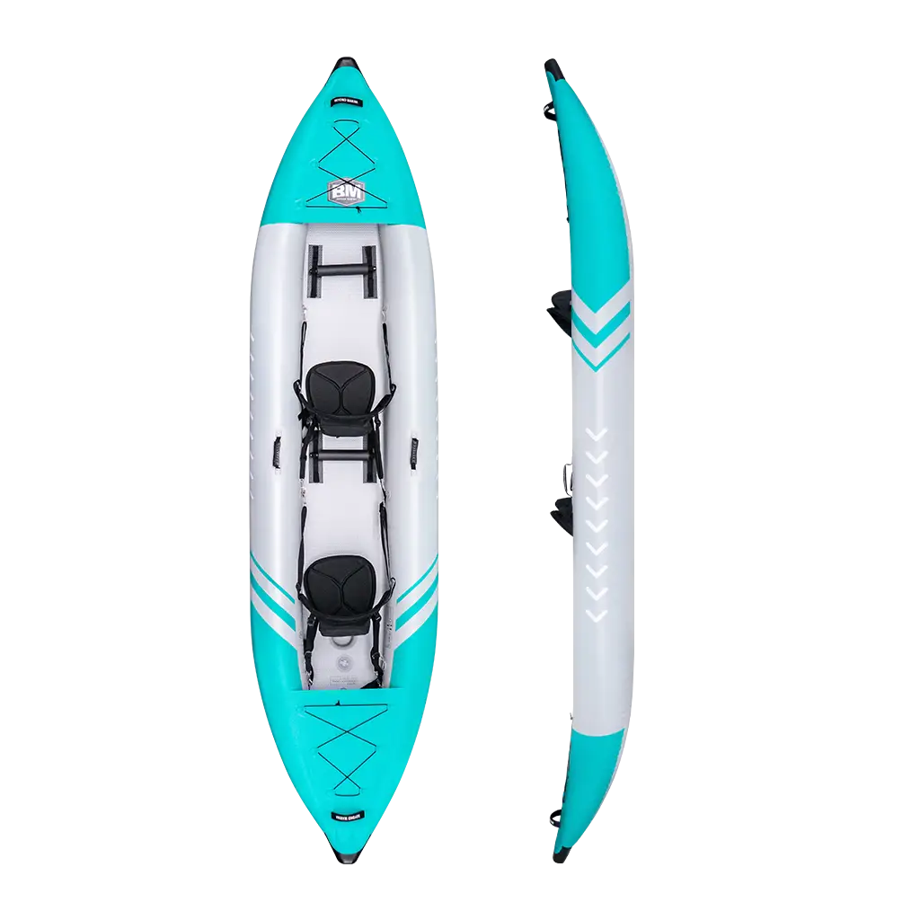 12’6 Inflatable Tandem Lightweight Kayak - ADVENTURER: Ideal small boat option