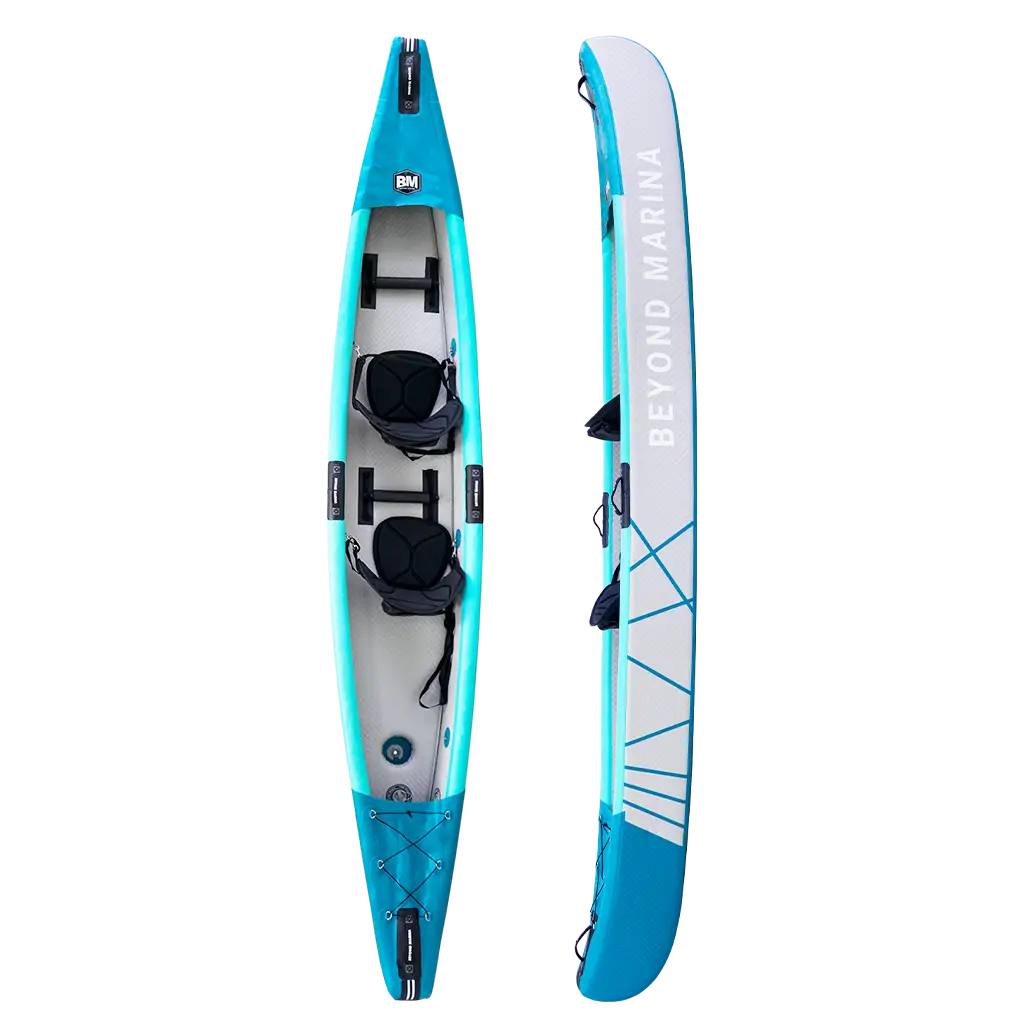 13'8 Inflatable Tandem Kayak 2 seats Stable - Explorer