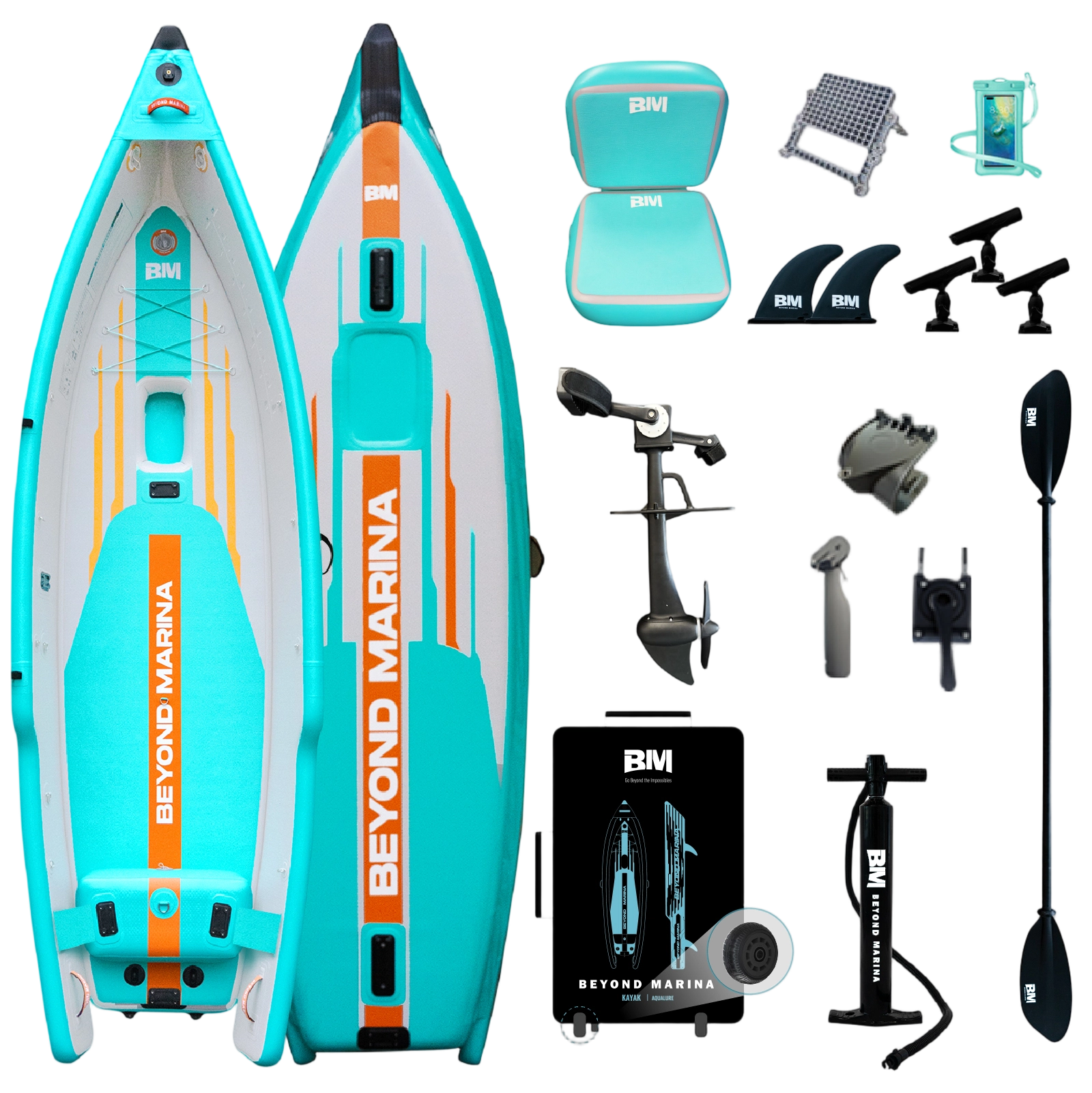 12'6" Inflatable Fishing Kayak for Water Adventures - Lure - BEYOND MARINA