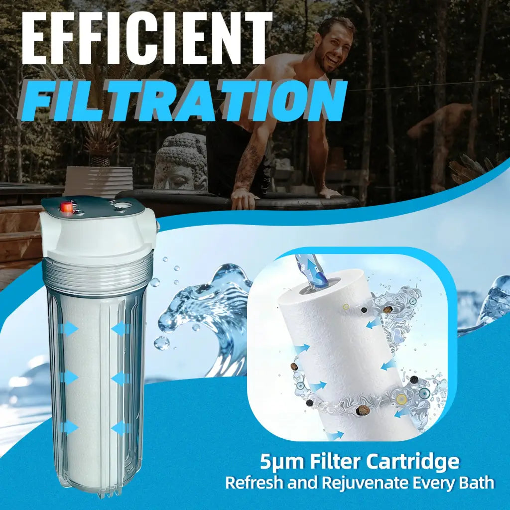 1HP Ice Bath Chiller with white silver 5um water filtration system