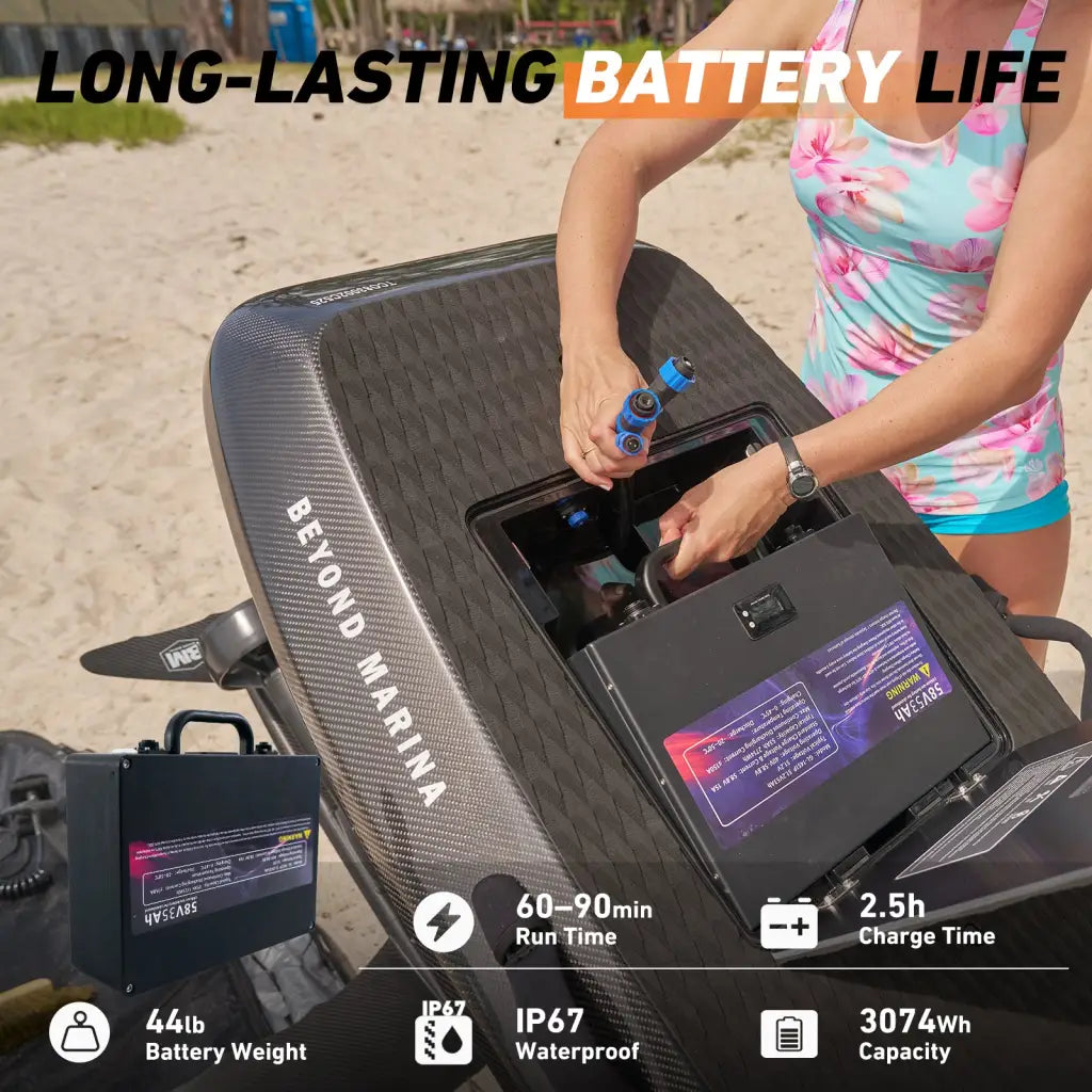 5’4 CRUISER EFOIL AquaGlide electric hydrofoil with 40Ah IP67 battery