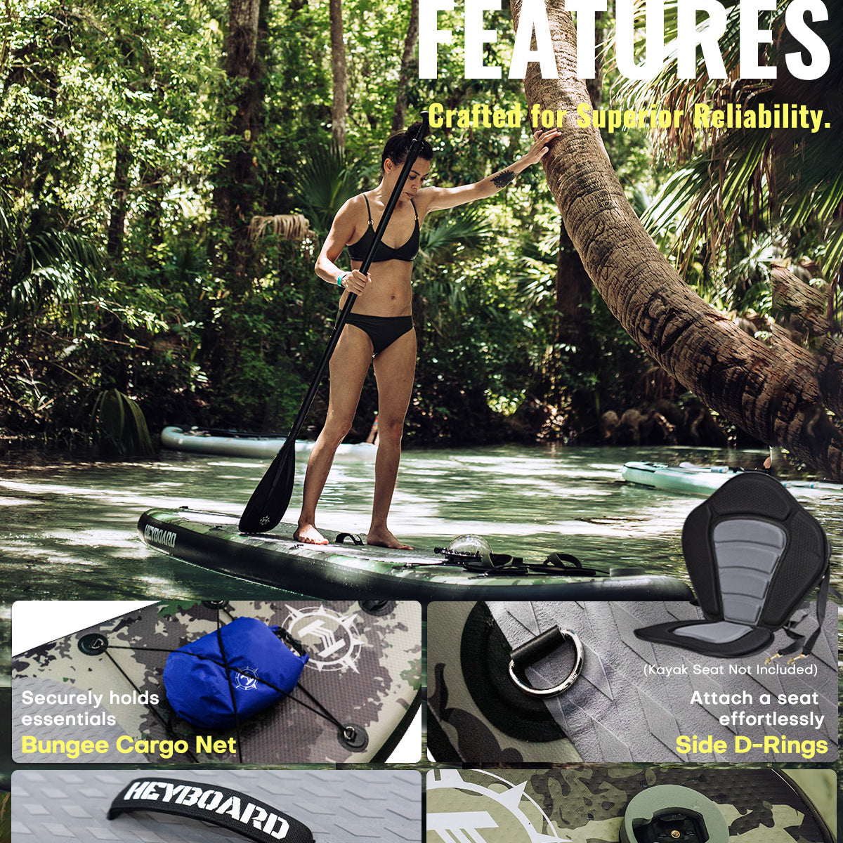 10'6" Inflatable SUP Board - Camouflage | Heyboard - BEYOND MARINA