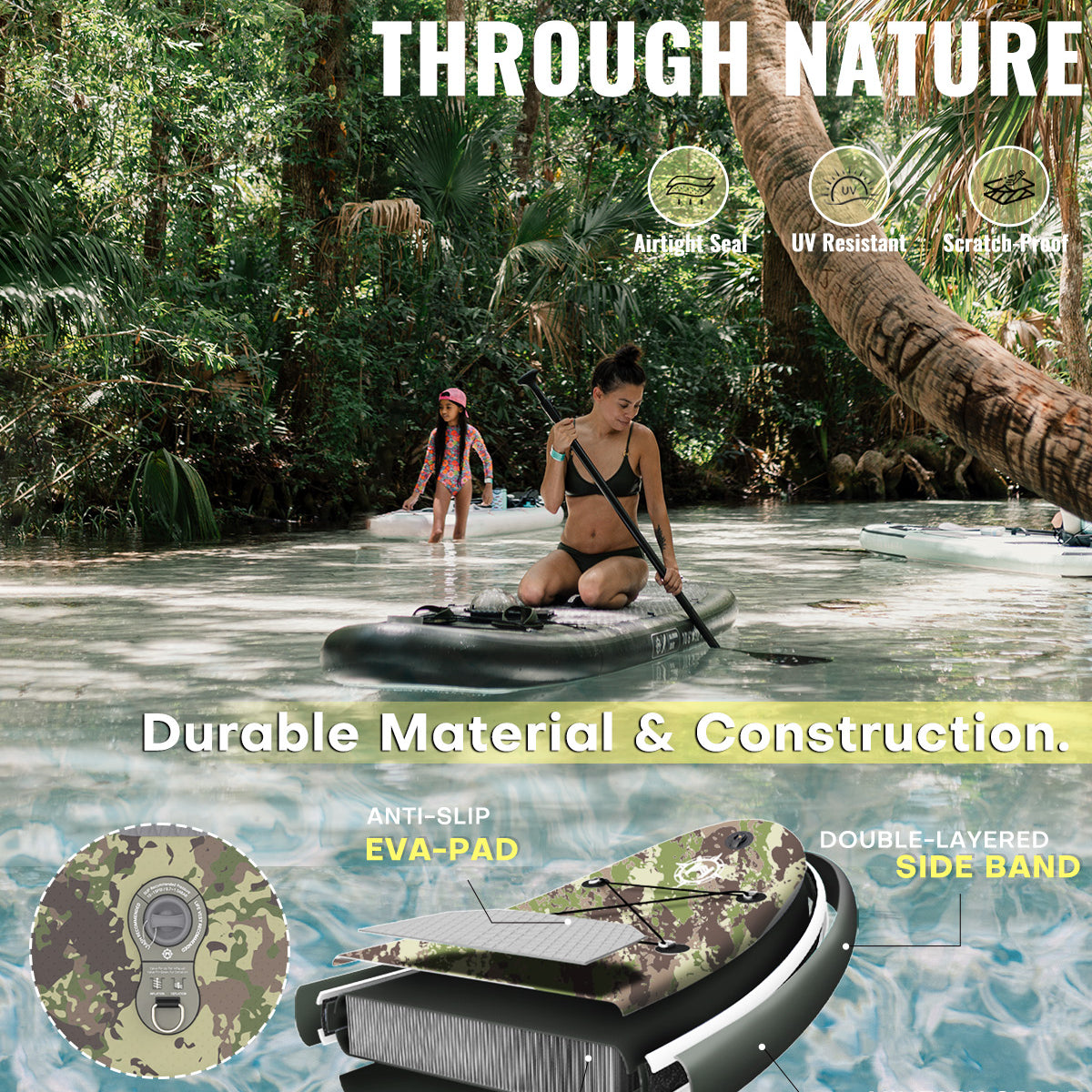 10'6" Inflatable SUP Board - Camouflage | Heyboard - BEYOND MARINA