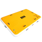 Yellow and white inflatable floating dock for AQUADOCK air dock with or without EVA pad