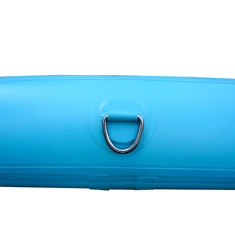 Blue inflatable with metal D-ring.