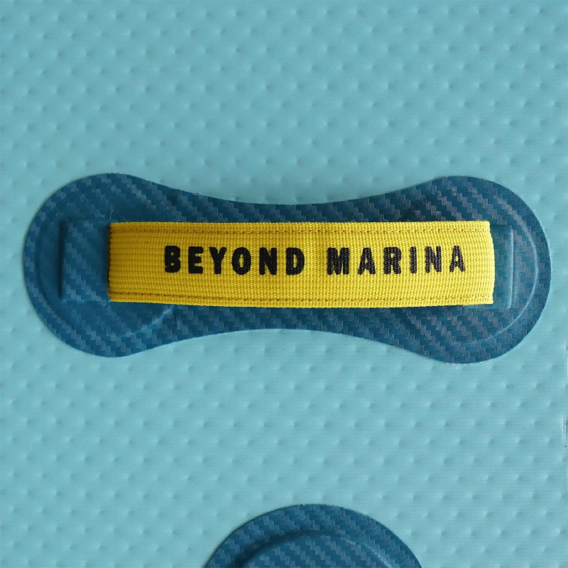 Blue paddleboard handle.