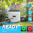 White ice tub with chiller for effective cold plunge tub and ice bath therapy