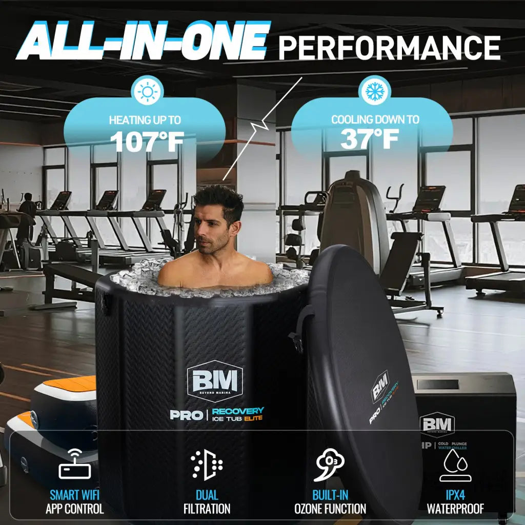 Portable Complete Cold Ice Bath Tub with Anti-Slip Steps for hot and cold therapy