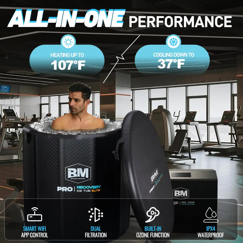 Deep Round Design Ice Bath Tub for Full-Body Immersion with Temperature Control