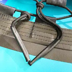 Hat’s adjustable chin strap.