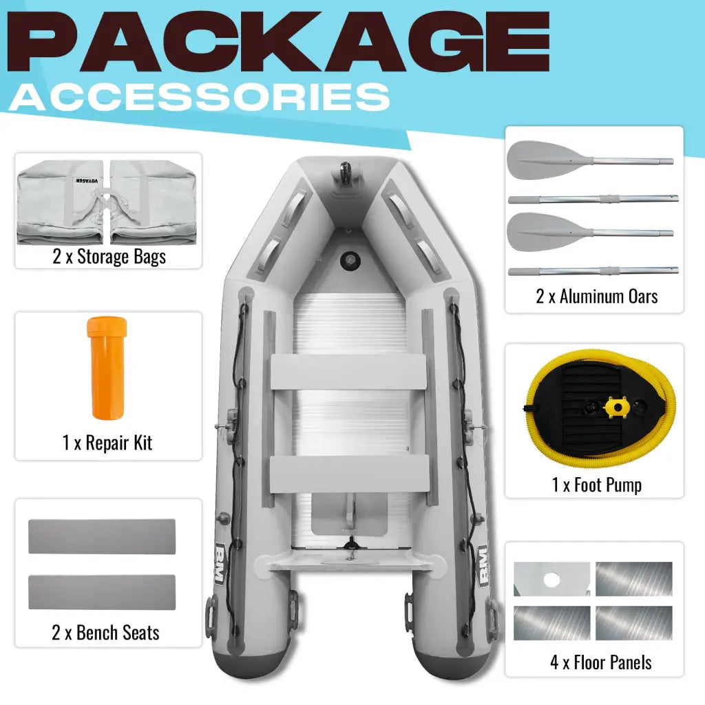 Inflatable Dinghy Boat for Fishing and Relaxation with Accessories - Titan