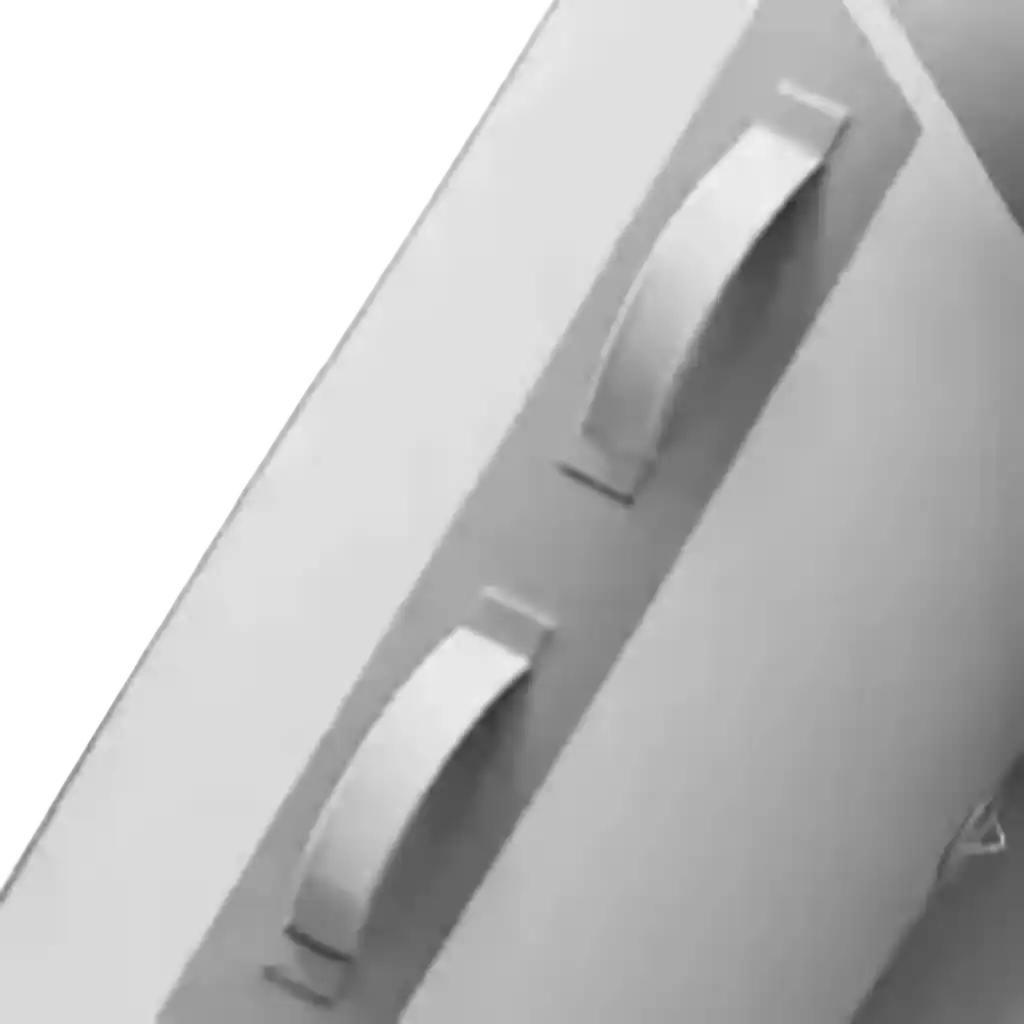 Inflatable boat with handles.