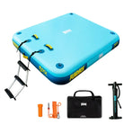 Inflatable dock with accessories for easy setup and stable waterfront relaxation