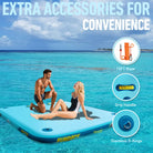 Inflatable dock for easy setup and stable waterfront fun on an air dock
