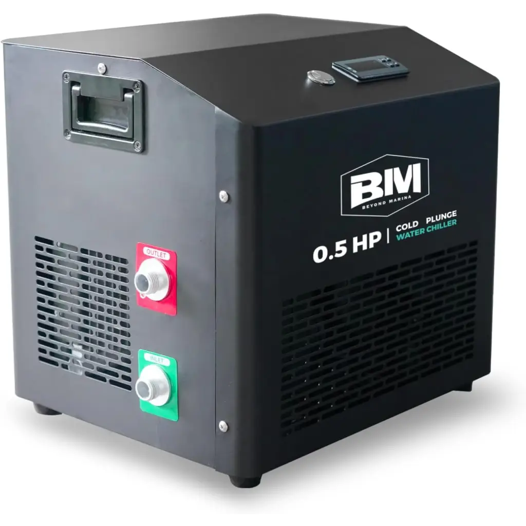 Black cold plunge water chiller for inflatable ice tub and ice bath chiller ships worldwide