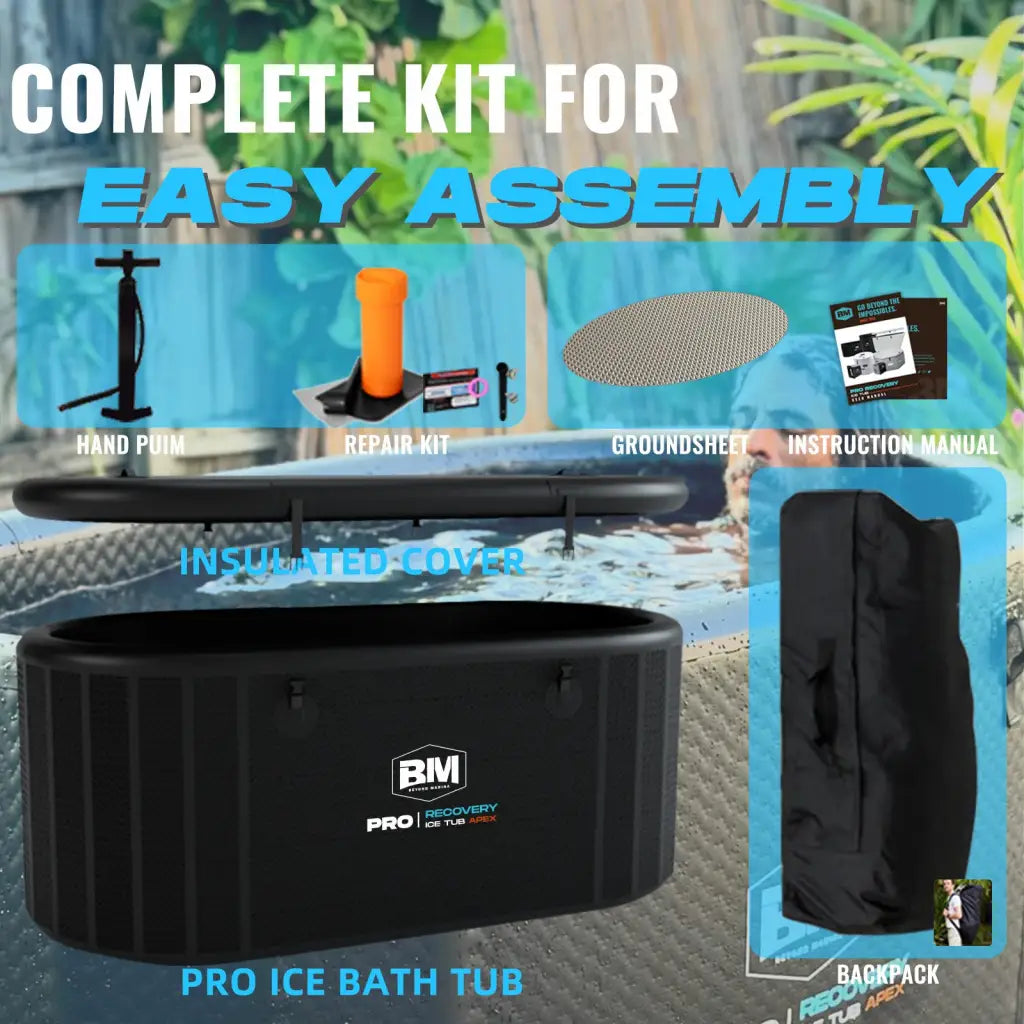 Complete inflatable ice bath kit for pro Icebath Apex and Icebath Apex models