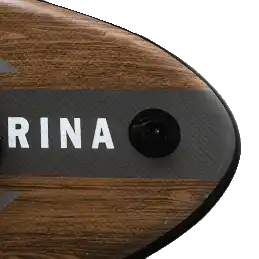 Inflatable paddleboard detail.