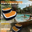 Inflatable two-step spa for ice bath and cold plunge tubs for easy access