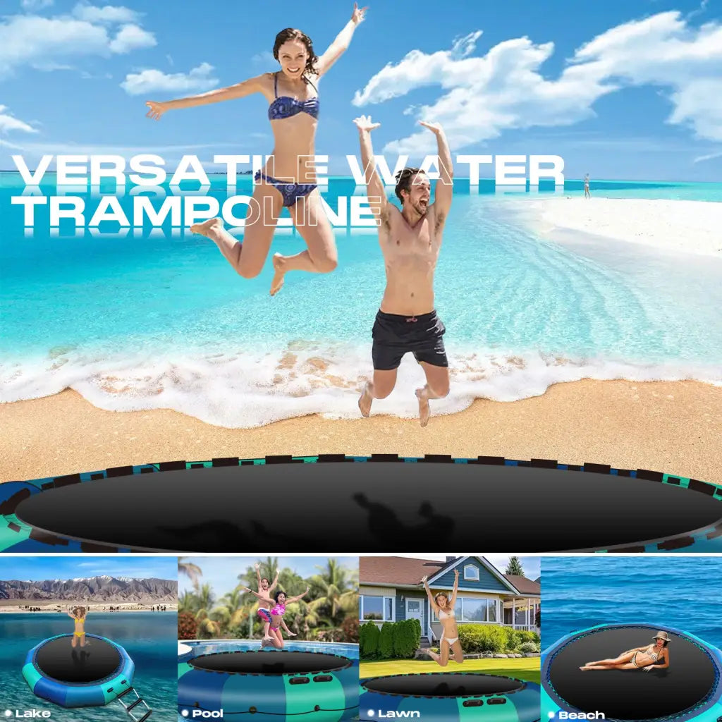 Versatile inflatable water trampoline 10FT for summer fun and water recreation