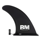 Black removable center fin for SUP and kayak stability on inflatable paddle board