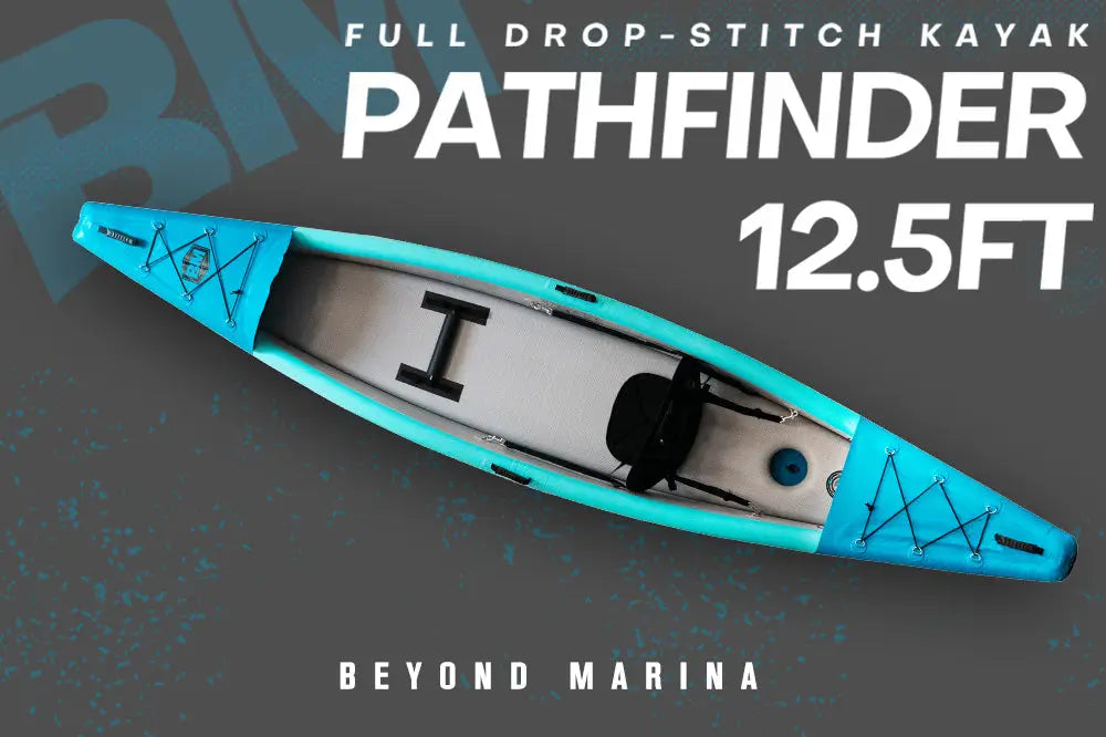 Turquoise and gray inflatable kayak ideal for Okefenokee National Wildlife adventure