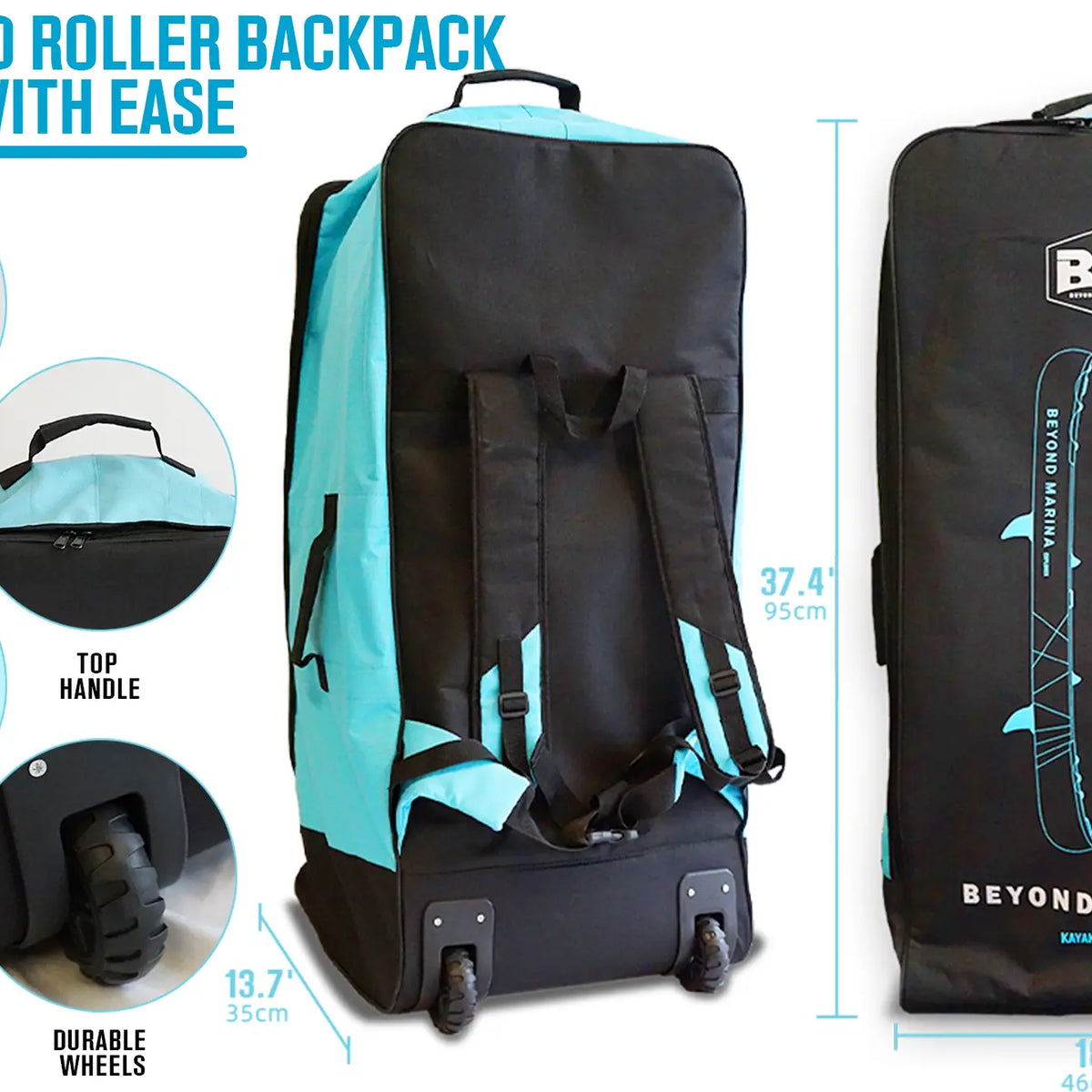 Beyond Marina Upgraded Roller Backpack for Kayaks and More – BEYOND MARINA