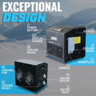 0.5 HP ice bath chiller with digital display, fans, handles, WiFi control