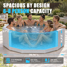 660-Gallon 8–10 Person Octagonal Inflatable Cold Plunge Tub - BEYOND MARINA