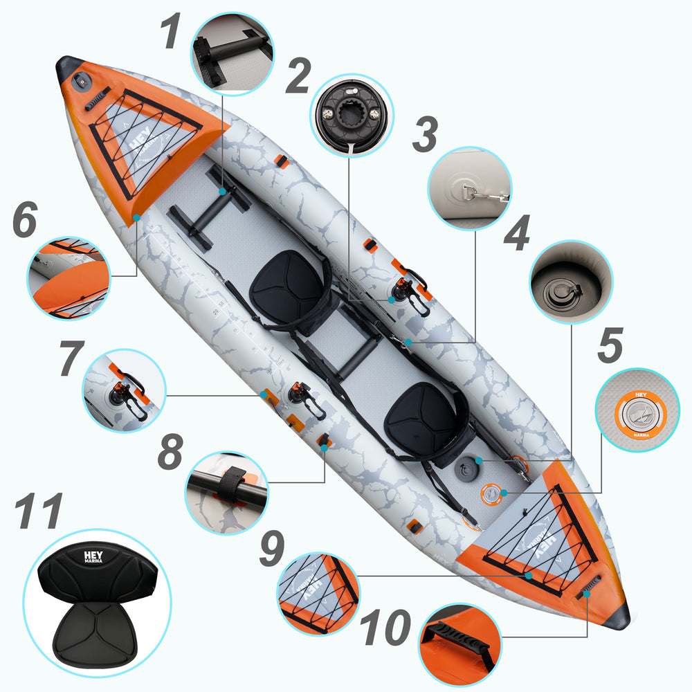 key features of inflatable kayak with drop stitch floor