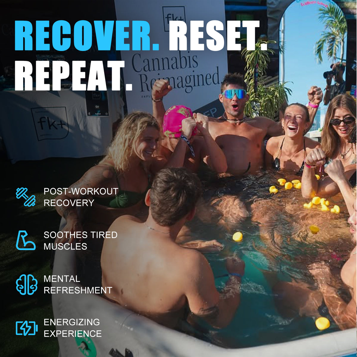 660-Gallon 8–10 Person Octagonal Inflatable Cold Plunge Tub - BEYOND MARINA