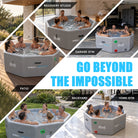 660-Gallon 8–10 Person Octagonal Inflatable Cold Plunge Tub - BEYOND MARINA