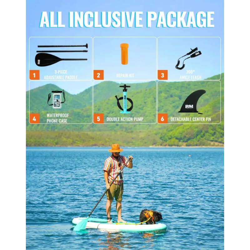 All-inclusive inflatable paddle board package for epic SUP and paddle board adventures