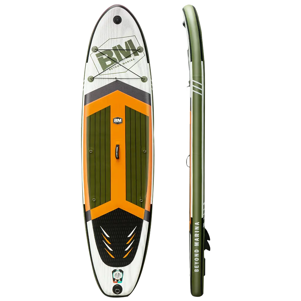 Inflatable paddle board made with fusion tech and ultralight material for versatile watersports