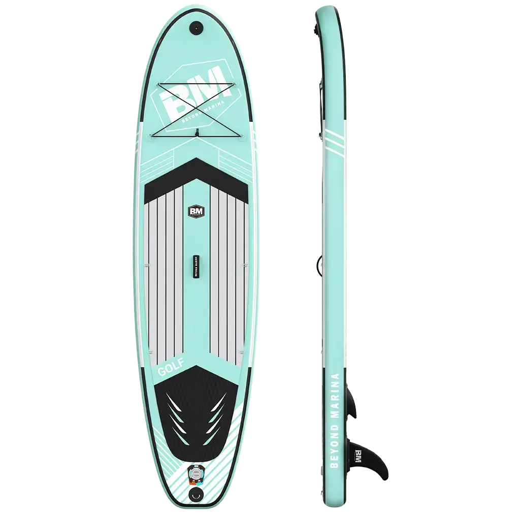 10’6 Inflatable Stand Up Paddle Board Package - Blue and White Paddle Board