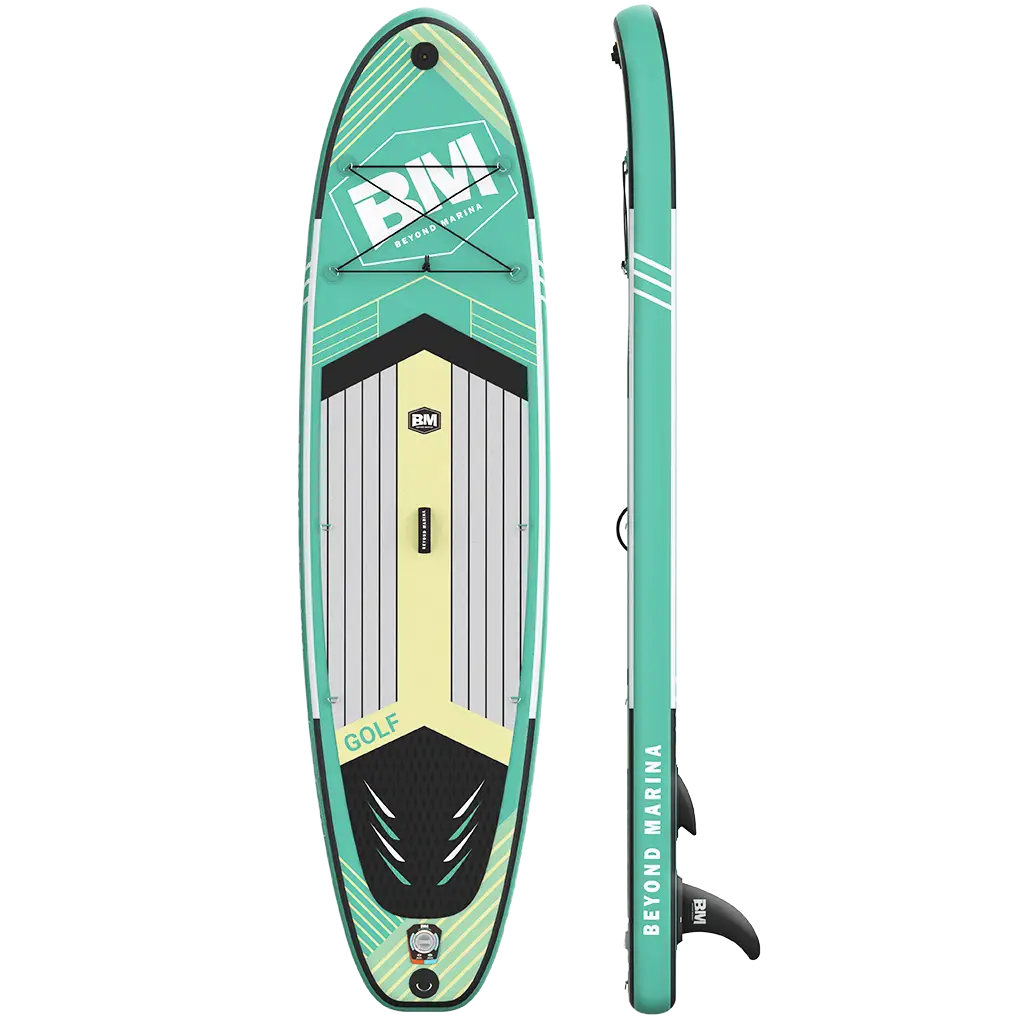 Green and white 10’6’ All-round Inflatable SUP Board Package Golf Series paddle board