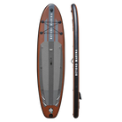 Brown and gray inflatable paddle board, 10’6 Paddle Board Elegant - Wooden design