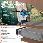 10’6 paddle board elegant with wooden deck reinforced with military-grade eva pad and pvc hull inflatable sup board