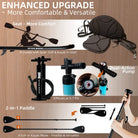 Black inflatable paddle board 10’6 elegant wooden with adjustable seat and dual action pump sup board accessories