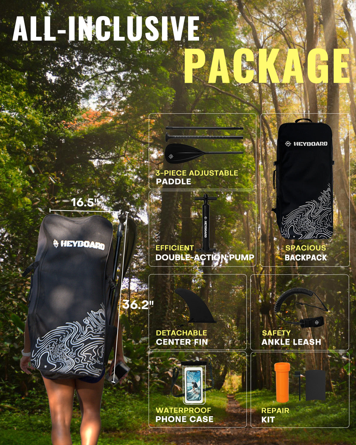 10'6" Inflatable SUP Board - Camouflage | Heyboard - BEYOND MARINA