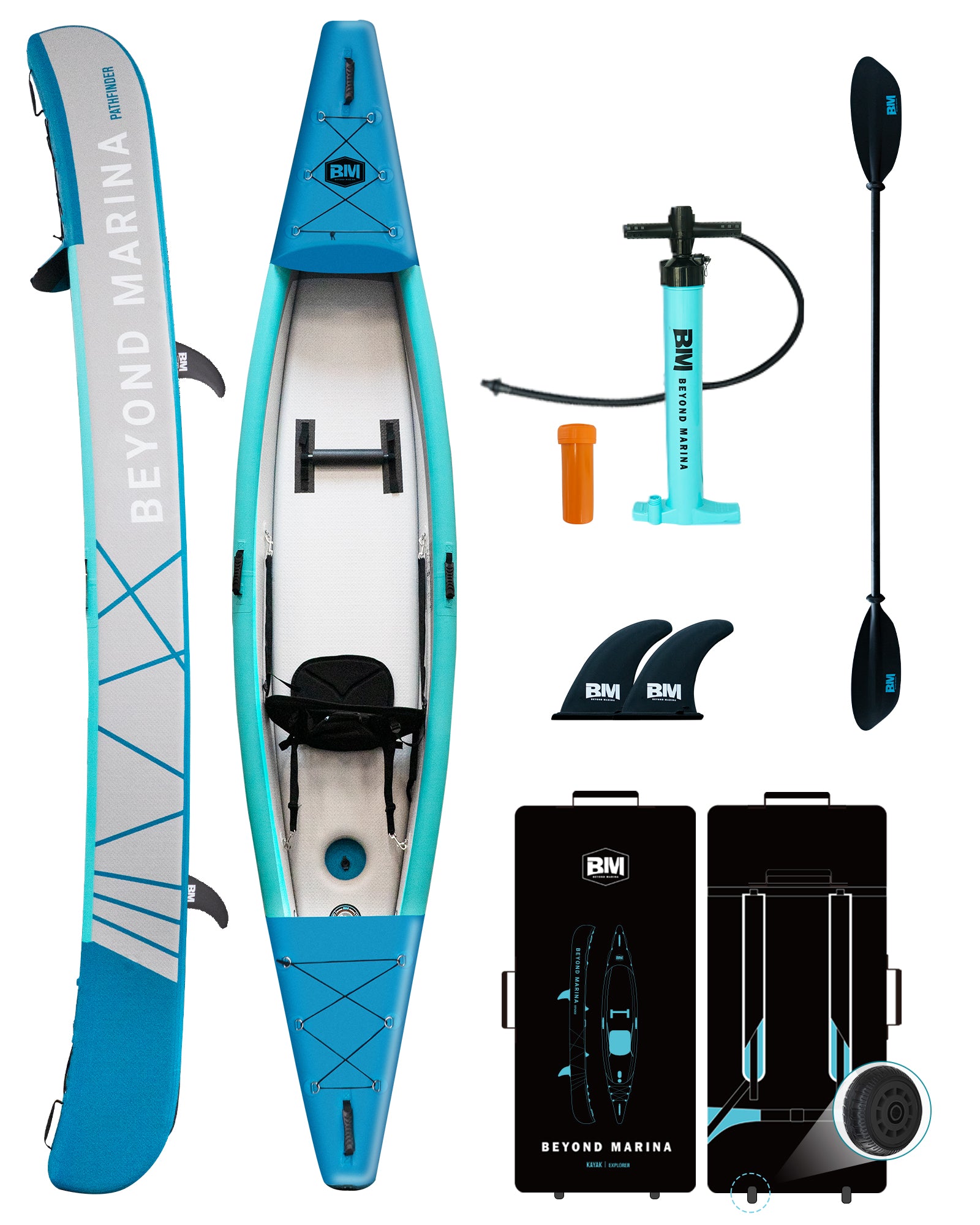 12'5 Inflatable Kayak Portable - Pathfinder - BEYOND MARINA