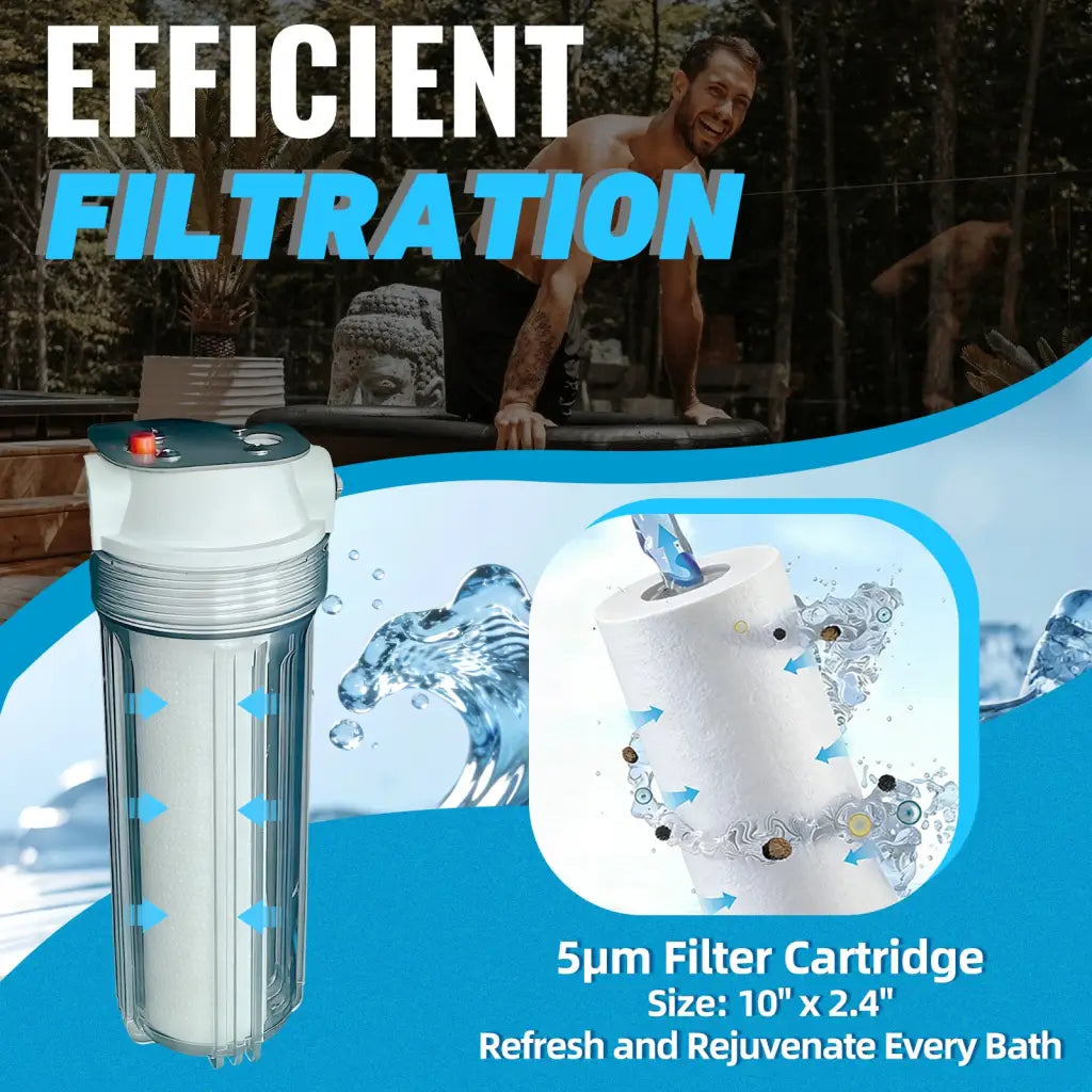 1HP ice bath chiller white cylindrical 5μm filter cartridge