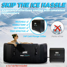 Black BMI Pro Recovery Ice Tub Apex with 1HP Ice Bath Chiller