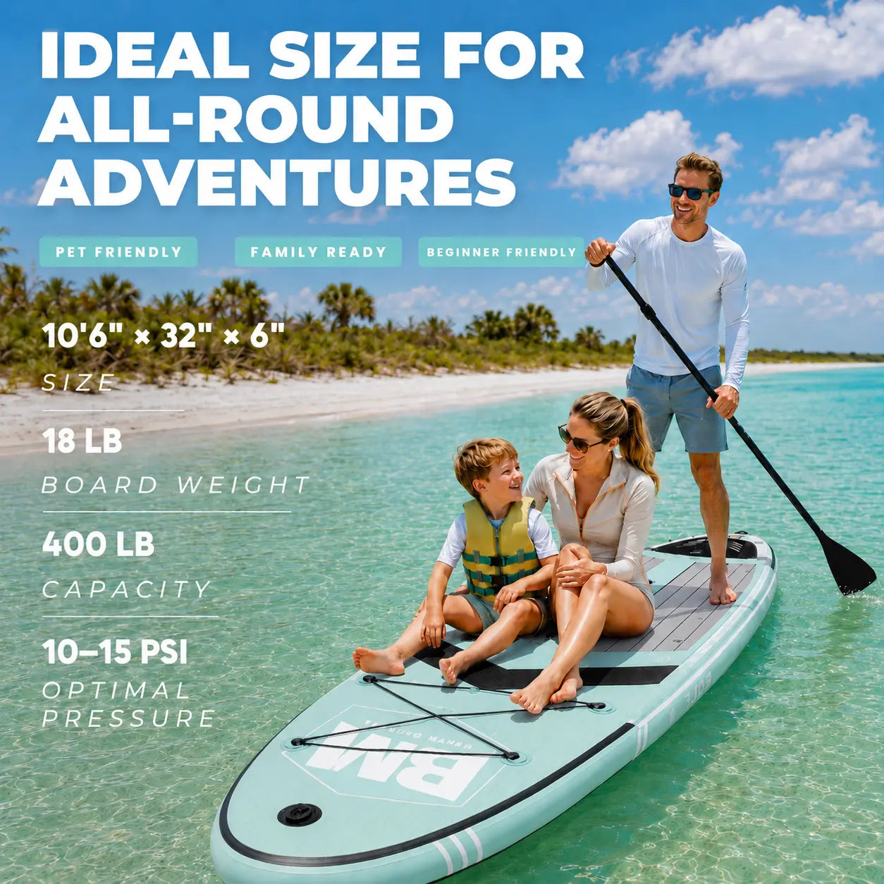 10'6" All-Around Inflatable Paddle Board | Golf Series - BEYOND MARINA