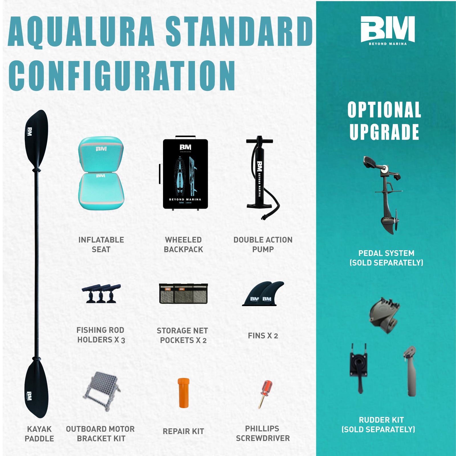 inflatable fishing kayak accessories