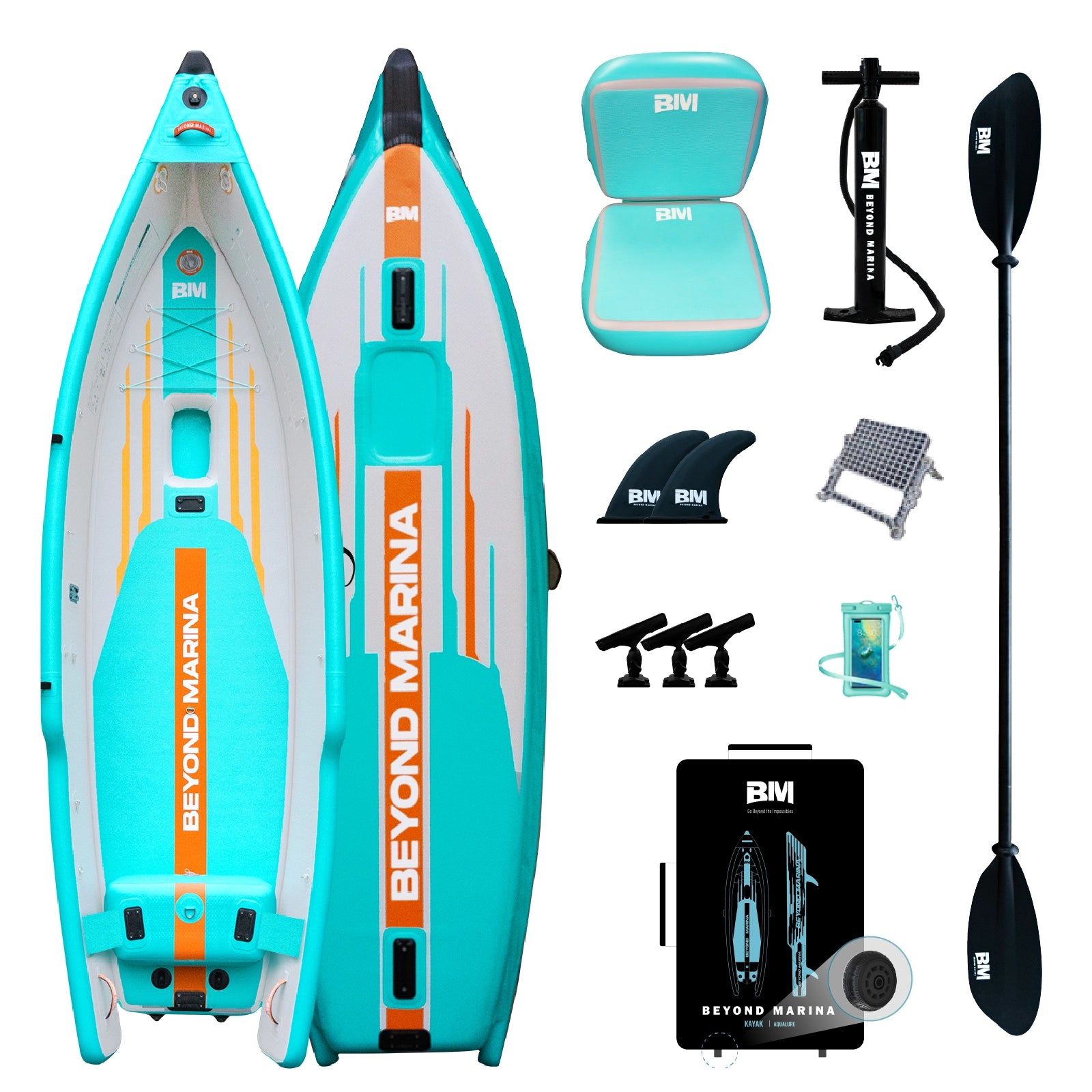 inflatable fishing kayak with accessories